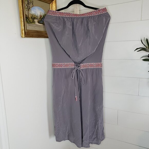 Gypsy 05 Tube Strapless Silk Coachella Cairo Midi Dress Medium - Picture 1 of 5
